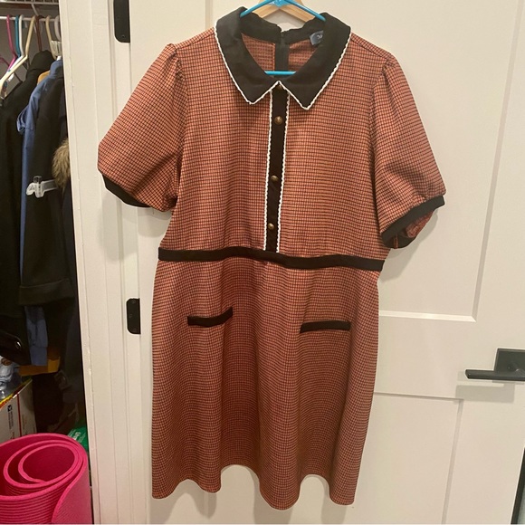 ModCloth Scholastic Vintage style mini dress plus size 2x - Picture 2 of 4
